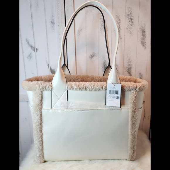 Kate Spade Jett Faux Shearling Tote- Merinque KE517. - Picture 6 of 11
